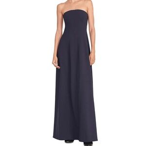 Staud Benjamin Womens Pintuck Tea-Length Maxi Dress